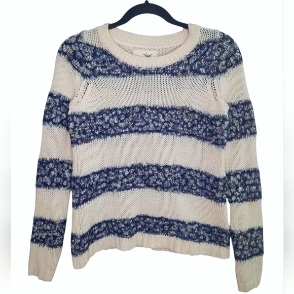 Anthropologie Tabitha Eyelash Striped Pullover/Sweater - Picture 2 of 9